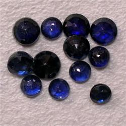 2.50 CTS LOT OF ROUND BLUE SAPPHIRE - DIFFERENT SIZES