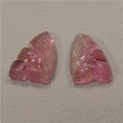 5.91 CTS TWO CARVED TOURMALINE 