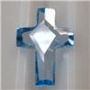 Image 1 : 5.50 CTS CARVED BLUE TOPAZ CROSS 16x12 MM