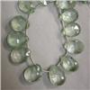 Image 1 : 138 CTS GREEN AMETHYST TEAR DROP STRAND 14x10 - 17x13 MM