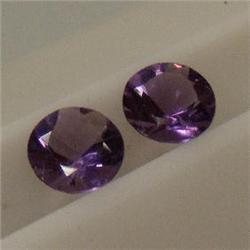 3.50 CTS PAIR OF ROUND AMETHYST 8.5 MM