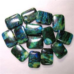 25x18 MM DARK CHRISOCOLLA STRAND - 16 INCHES