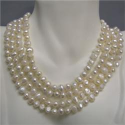 8x6 MM FRESH WATER PEARL INFINITY STRAND 64 INCHES