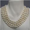 Image 1 : 9x7 MM FRESH WATER PEARL INFINITY STRAND 64 INCHES