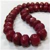 Image 1 : 622 CTS FACETED GLASS FILLED ENHANCED RUBY STRAND 16-11 MM