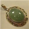 Image 1 : 48x38 MM GREEN AVENTURINE METAL PENDANT