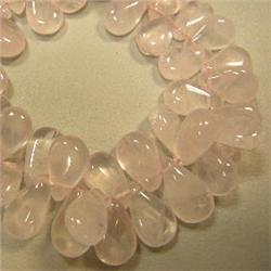 365 CTS ROSE QUARTZ TEAR DROPS STRAND 16x10 MM