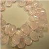 Image 1 : 365 CTS ROSE QUARTZ TEAR DROPS STRAND 16x10 MM