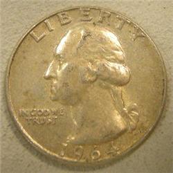 US SILVER QUARTER 1964 COIN