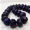 Image 1 : 740 CTS FACETED GLASS FILLED ENHANCED SAPPHIRE STRAND 15-14 MM - TEMPORARY CLASP