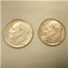 Image 1 : TWO US SILVER DIME COINS 1964/1963