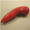 Image 1 : 34 CTS FREE FORM BAMBOO RED CORAL PIECE 32x12 MM - TOP DRILLED