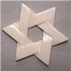 Image 1 : 10 CTS CARVED VINTAGE IVORY STAR OF DAVID 33 MM