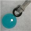 Image 1 : S. SILVER 20 MM BLUE QUARTZ AND HEMATITE UNISEX PENDANT - 32 MM LONG