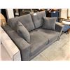 Image 2 : CHARCOAL GREY 60"W LOVESEAT WITH MATCHING CUSHIONS