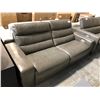 Image 2 : DIGIO  GREY LEATHER 85"W ELECTRIC RECLINING 2 SEAT SOFA
