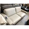 Image 2 : DIGIO GREY LEATHER 85"W 2 SEAT LEATHER SOFA