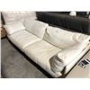 Image 2 : WHITE LEATHER 92" 3 SEAT SOFA