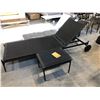 Image 2 : DESIGN WITHIN REACH SOMMER  BLACK CHAISE ADJUSTABLE LOUNGE CHAIR WITH MATCHING OTTOMAN