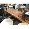 Image 2 : OAK BUTCHER BLOCK 86" X 35"  DINING TABLE