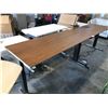 Image 2 : HERMAN MILLER WALNUT 70" X 30" ELECTRIC SIT/STAND PROGRAMMERS TABLE