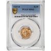Image 1 : 1925-D $2 1/2 Indian Head Quarter Eagle Gold Coin PCGS MS63