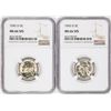 Image 1 : Lot of (2) 1943-D Jefferson Nickel Coins NGC MS66 5FS