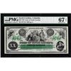 Image 1 : 1872 $20 State of South Carolina Obsolete Note PMG Superb Gem Unc 67EPQ