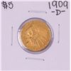 Image 1 : 1909-D $5 Indian Head Half Eagle Gold Coin