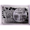 Image 1 : 1996 $1 American Silver Eagle Coin & 2oz Silver Bar Set
