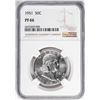 Image 1 : 1951 Proof Franklin Half Dollar Coin NGC PF66