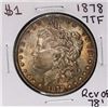 Image 1 : 1878 7TF Reverse of 78' $1 Morgan Silver Dollar Coin Nice Toning