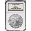 Image 1 : 2007-W $1 Burnished American Silver Eagle Coin NGC MS69