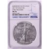 Image 1 : 2017-W $1 Burnished American Silver Eagle Coin NGC MS70 Early Releases