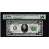 Image 1 : 1928B $20 Federal Reserve Note Kansas City Fr.2052-J PMG Choice About Uncirculated 58