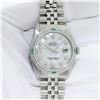 Image 2 : Rolex Men's Stainless Steel Diamond & Emerald Datejust Wristwatch