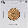 Image 1 : 1909 $5 Indian Head Half Eagle Gold Coin
