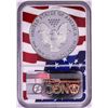 Image 2 : 2019-W $1 Proof American Silver Eagle Coin NGC PF70 Ultra Cameo Congratulations Flag