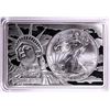 Image 1 : 2012 $1 American Silver Eagle Coin & 2oz Silver Bar Set
