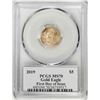 Image 2 : 2019 $5 American Gold Eagle Coin PCGS MS70 First Day Of Issue