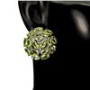Image 2 : Natural Oval Green Peridot Earrings