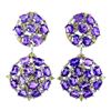 Image 1 : Natural Brazil Amethyst Sapphire Earrings