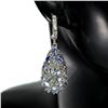 Image 2 : Natural Tanzanite & Sapphire Earrings