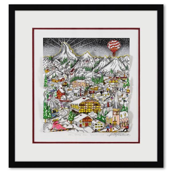 Ski, Skate, Snow...Spectacular (Red) by Fazzino, Charles