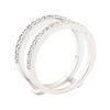 Image 4 : 0.60 ctw Diamond Double Row Ring Guard - 14KT White Gold