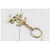 Image 3 : Chanel Gold-tone CC Logo Pearl Key Chain