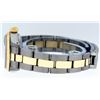 Image 7 : Rolex Ladies 2 Tone MOP Sapphire String Diamond Oyster Perpetual Datejust Wristw