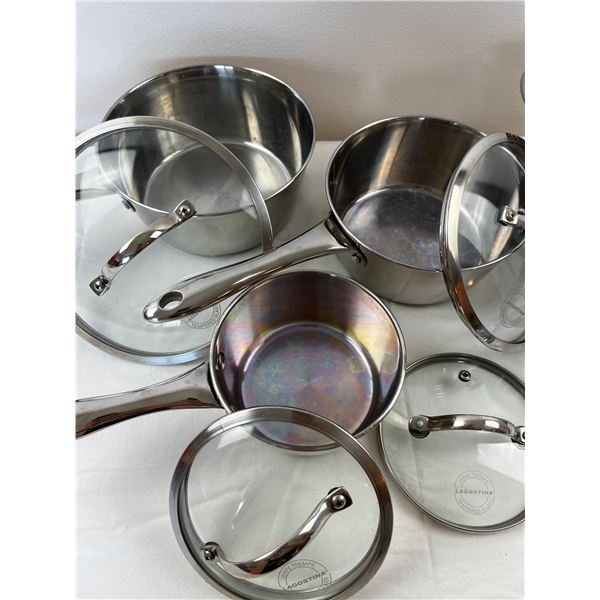 Lagostina Pots with lids and strainer