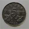 Image 1 : 1922 LARGE CANADA 5 CENTS COIN