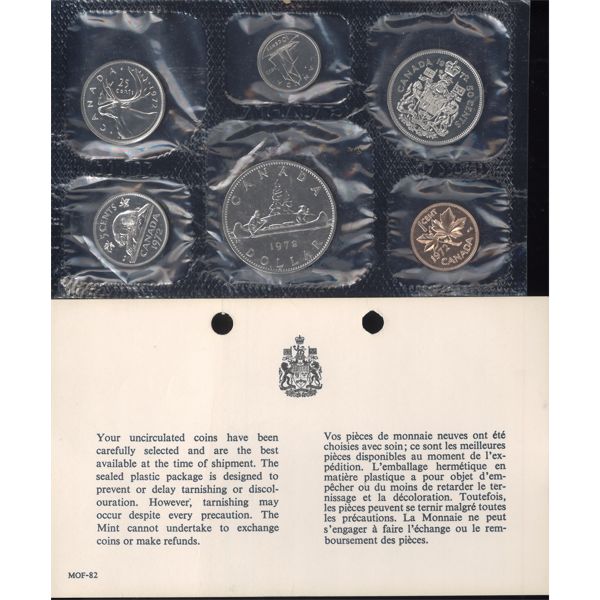 1972 CANADA MINT 6 COIN SET